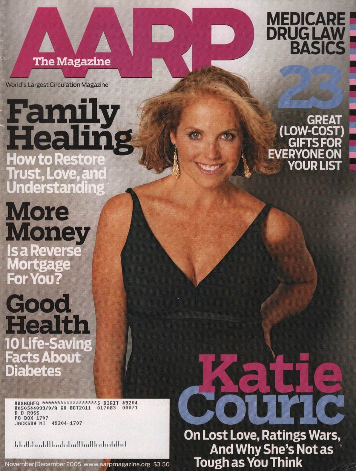 AARP November/December 2005 November 2005 magazine back issue cover