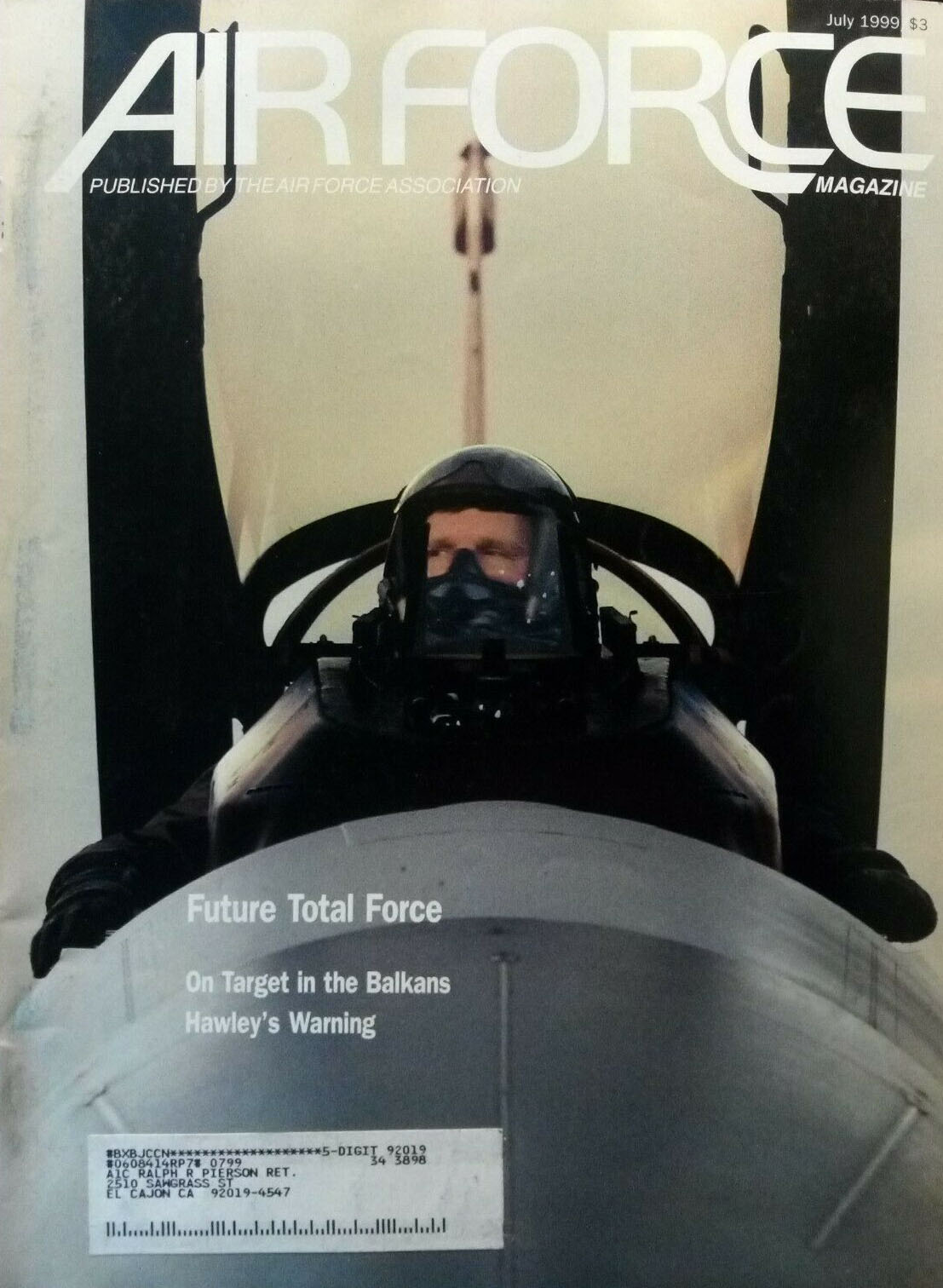 Air Force July 1999 July 1999 magazine back issue cover