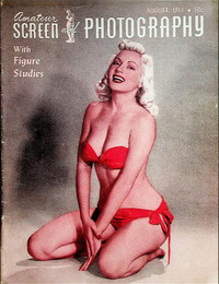 Amateur Screen and Photography August 1955 magazine back issue cover