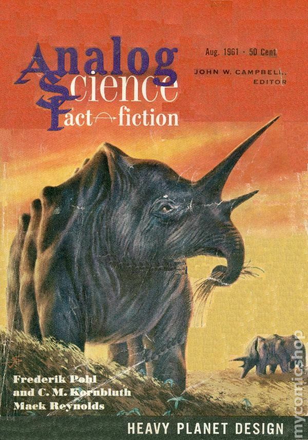 Analog Science Fact & Fiction August 1961 August 1961 magazine back issue cover