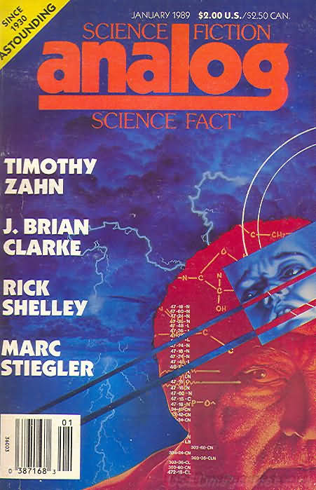 Analog Science Fact & Fiction January 1989 January 1989 magazine back issue cover