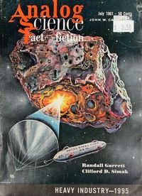 Analog Science Fact & Fiction July 1961 magazine back issue cover