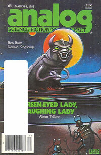 Analog Science Fact & Fiction March 1982 magazine back issue cover