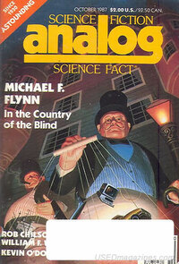 Analog Science Fact & Fiction October 1987 magazine back issue cover
