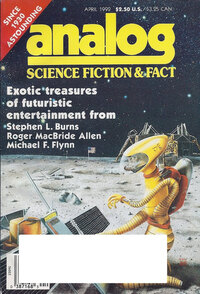 Analog Science Fact & Fiction April 1992 magazine back issue cover