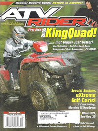 ATV Rider December 2004 magazine back issue cover