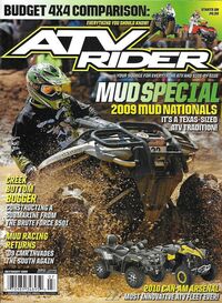 ATV Rider July/August 2009 magazine back issue cover