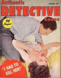 Authentic Detective Cases # 2, February 1952 magazine back issue cover