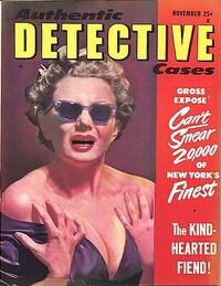 Authentic Detective Cases # 6, November 1952 magazine back issue cover