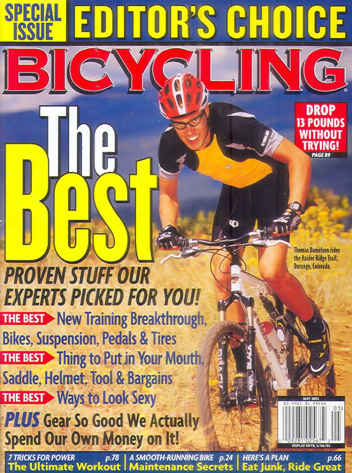 Bicycling May 2002 May 2002 magazine back issue cover