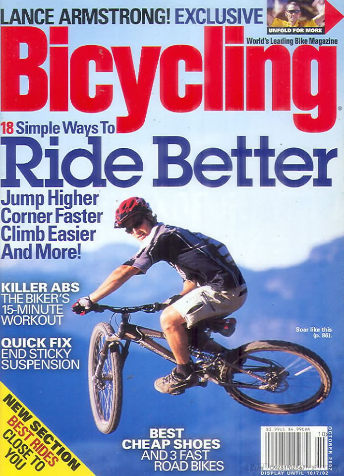 Bicycling October 2002 October 2002 magazine back issue cover