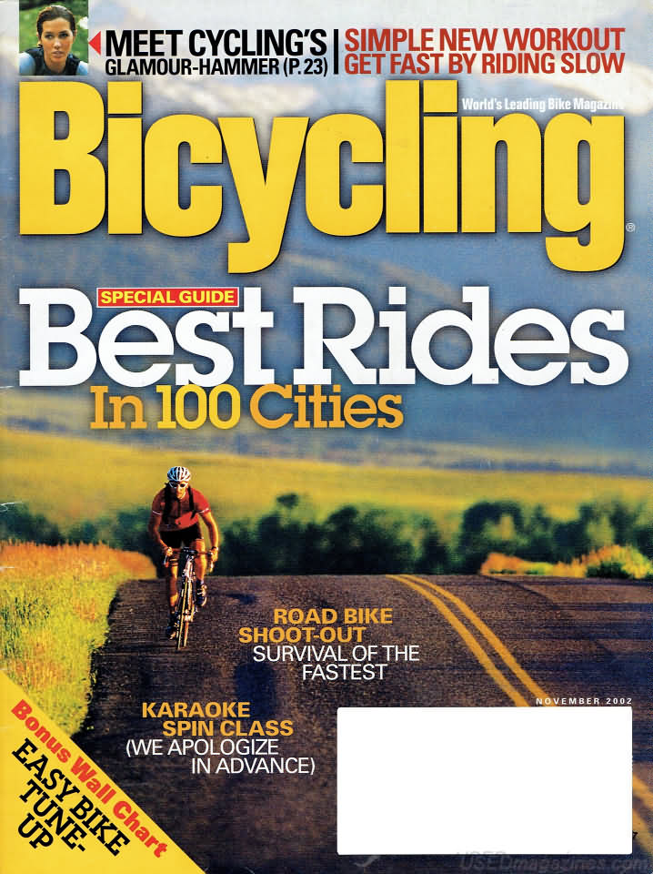 Bicycling November 2002 November 2002 magazine back issue cover