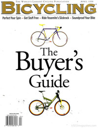 Bicycling April 1998 magazine back issue cover
