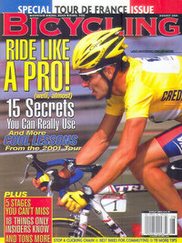 Bicycling August 2001 magazine back issue cover