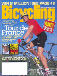 Bicycling July 2003 magazine back issue cover