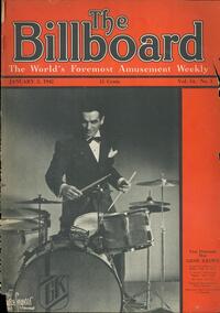 Billboard January 3, 1942 magazine back issue cover