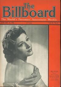 Billboard January 24, 1942 magazine back issue cover