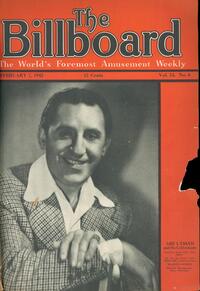 Billboard February 7, 1942 magazine back issue cover