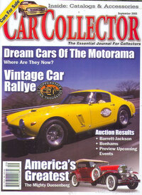Car Collector and Car Classics September 2003 magazine back issue cover
