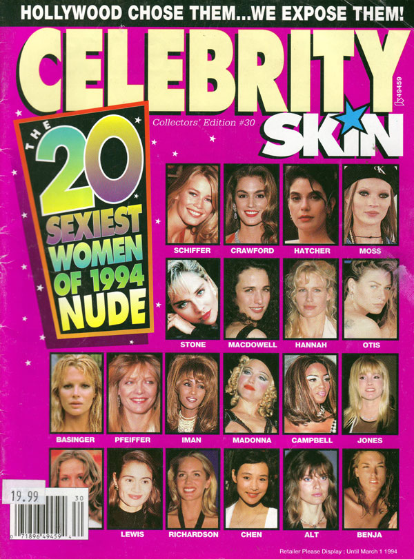 Celebrity Skin # 30, December 1993 Number #30 magazine back issue cover