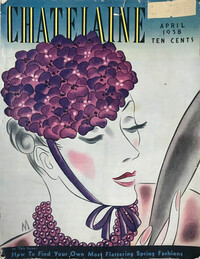 Chatelaine April 1938 magazine back issue cover