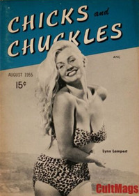 Chicks and Chuckles August 1955 magazine back issue cover