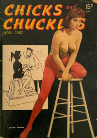Chicks and Chuckles April 1957 magazine back issue cover