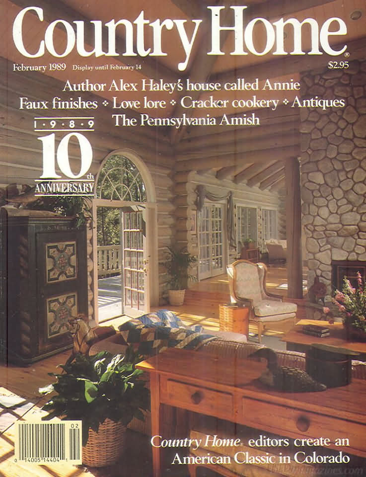 Country Home February 1989 February 1989 magazine back issue cover
