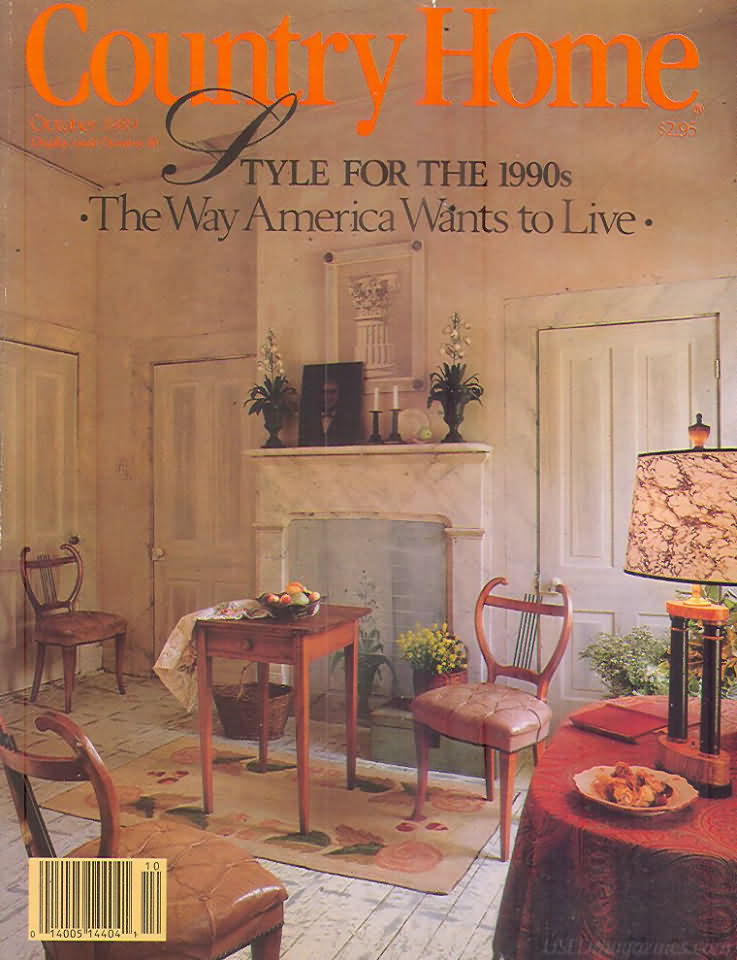 Country Home October 1989 October 1989 magazine back issue cover