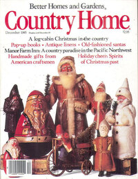 Country Home December 1985 magazine back issue cover