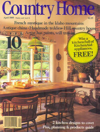 Country Home April 1989 magazine back issue cover