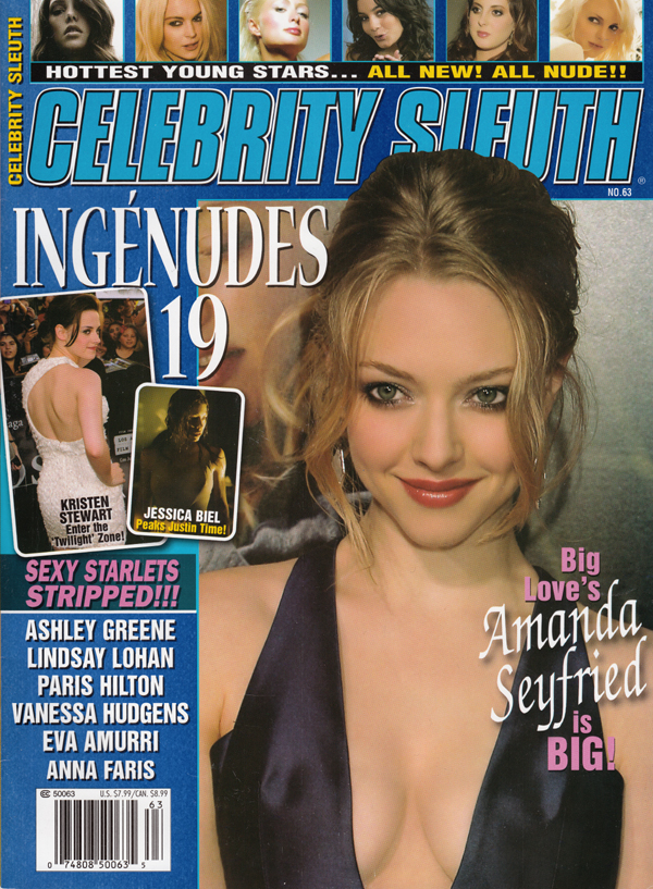 Celebrity Sleuth # 63, Ingénudes 19 Number #63 magazine back issue cover