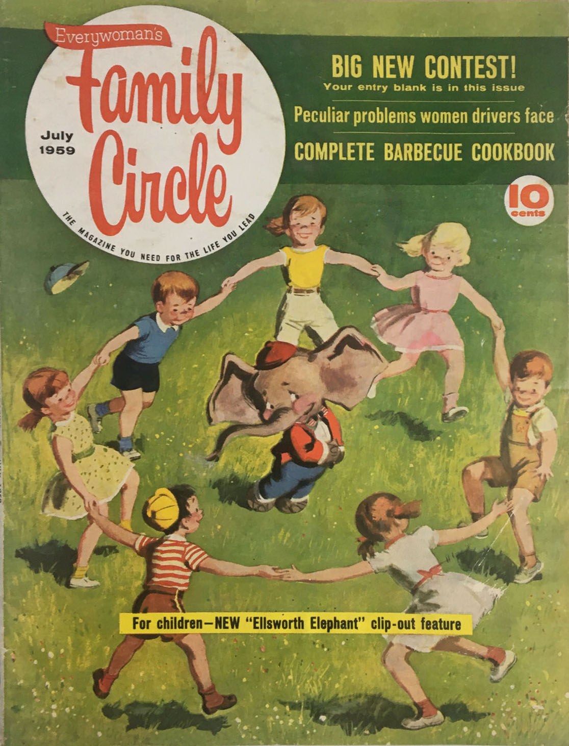 Family Circle July 1959 July 1959 magazine back issue cover