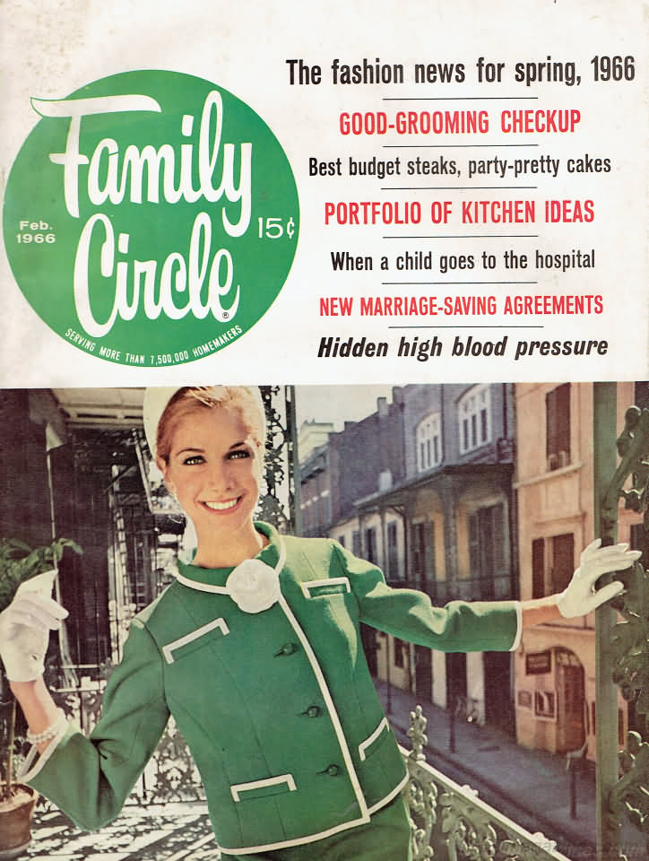 Family Circle February 1966 February 1966 magazine back issue cover