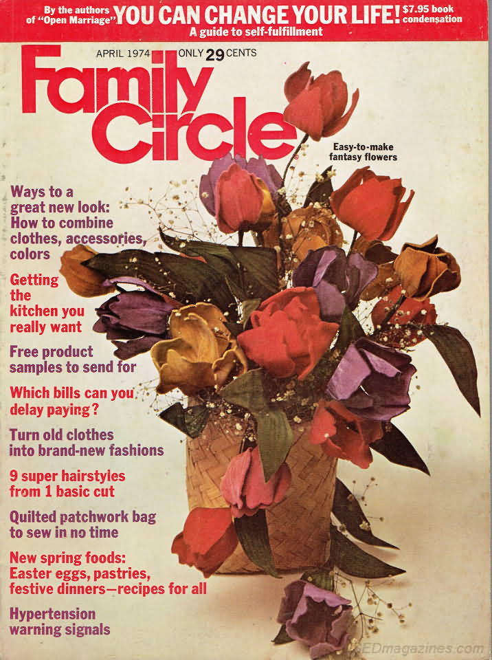 Family Circle April 1974 April 1974 magazine back issue cover