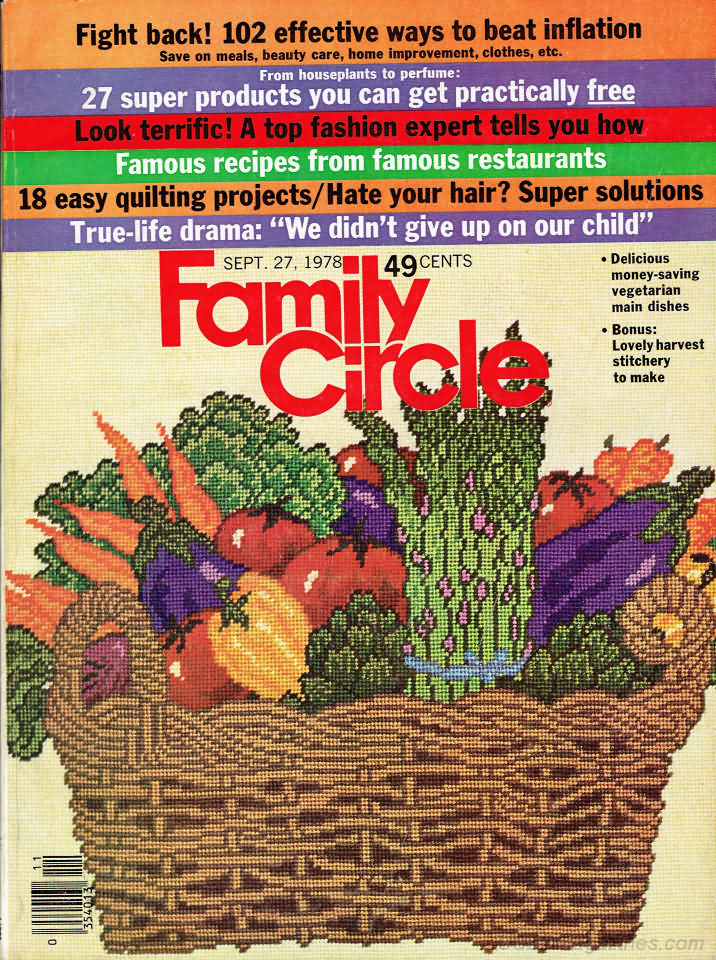 Family Circle September 1978 September 1978 magazine back issue cover