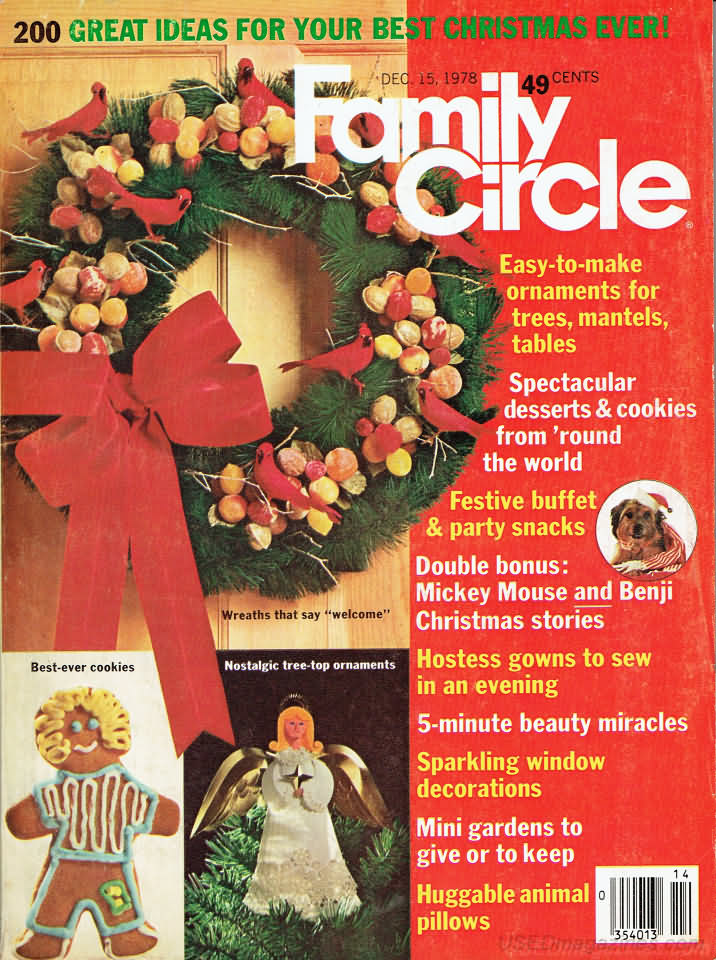 Family Circle December 1978 December 1978 magazine back issue cover