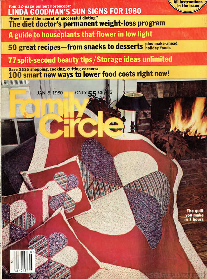 Family Circle January 1980 January 1980 magazine back issue cover