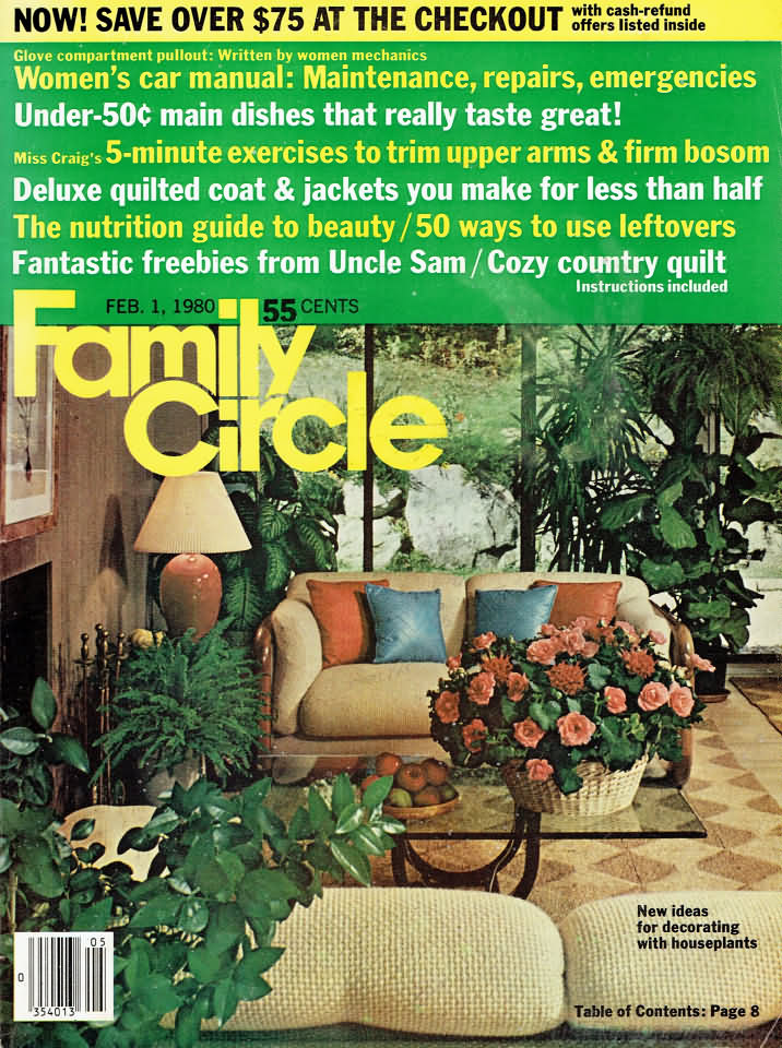 Family Circle February 1980 February 1980 magazine back issue cover