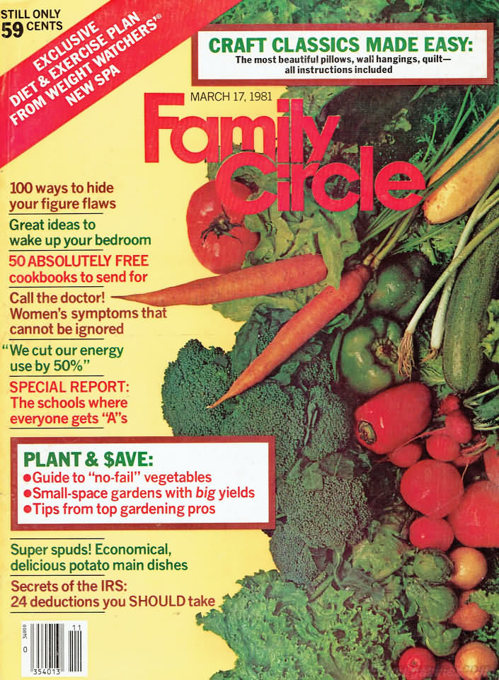 Family Circle March 1981 March 1981 magazine back issue cover