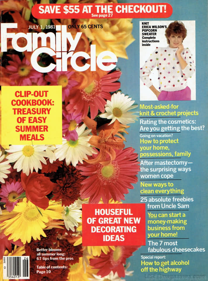 Family Circle July 1981 July 1981 magazine back issue cover