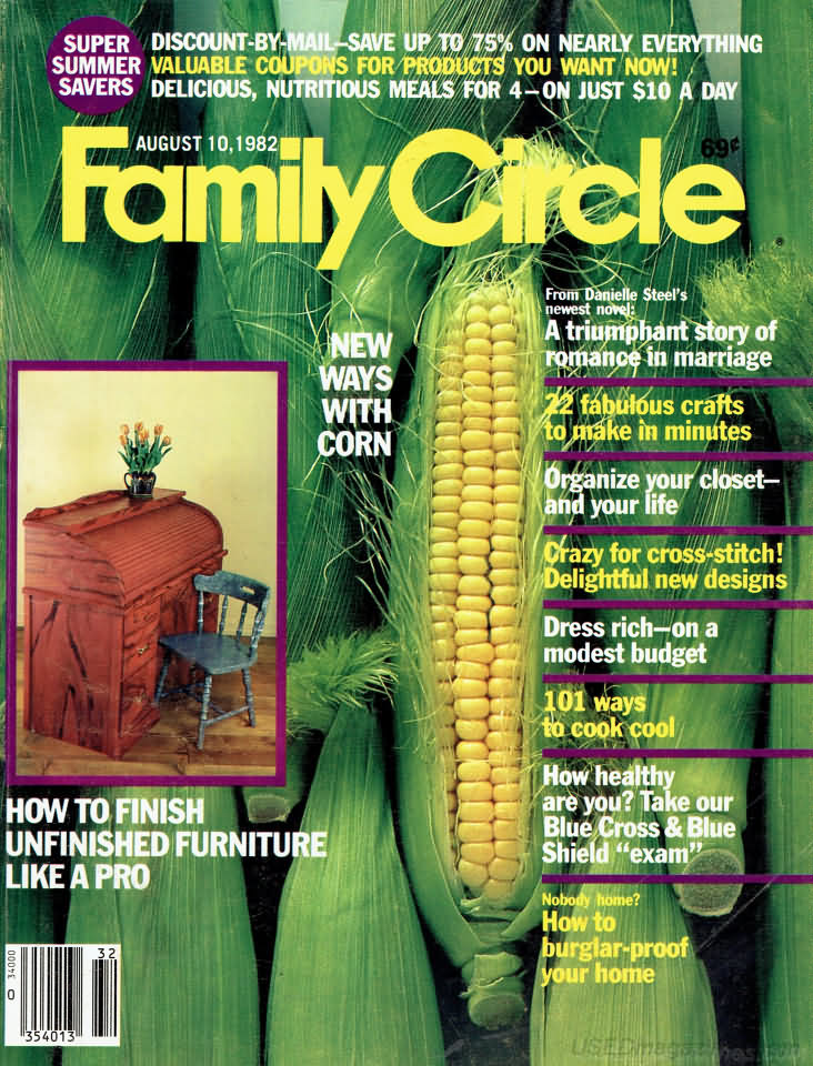 Family Circle August 1982 August 1982 magazine back issue cover