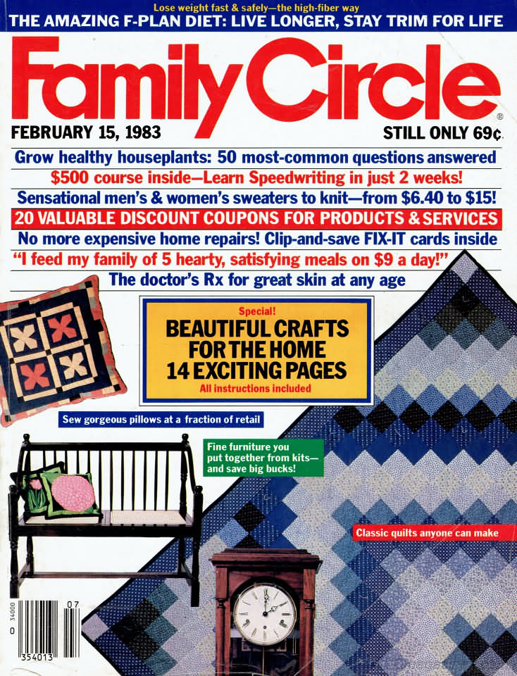 Family Circle February 1983 February 1983 magazine back issue cover