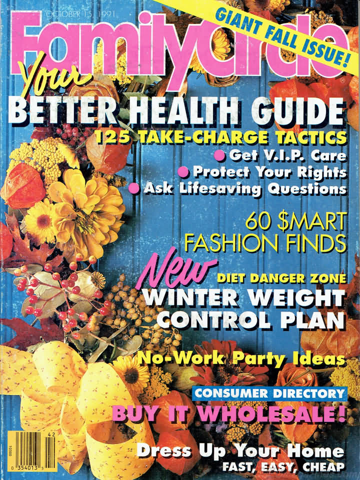 Family Circle October 1991 October 1991 magazine back issue cover