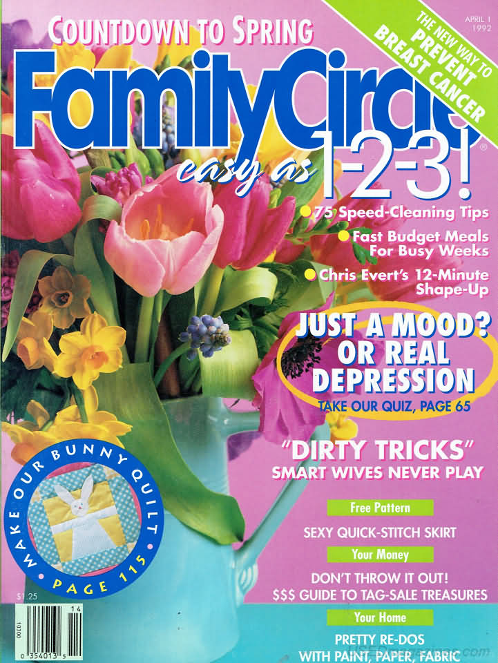 Family Circle April 1992 April 1992 magazine back issue cover