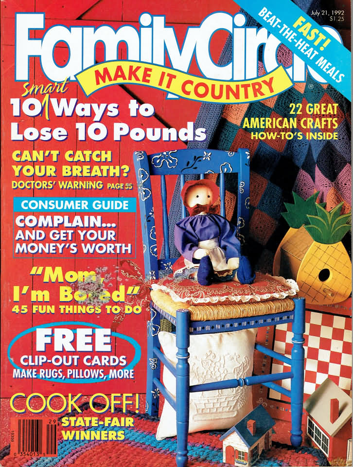 Family Circle July 1992 July 1992 magazine back issue cover