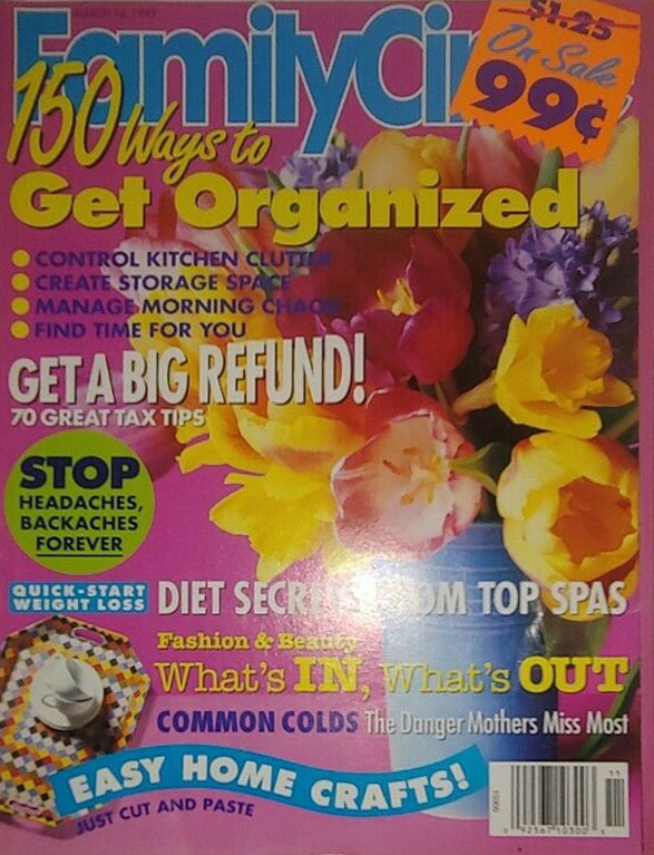 Family Circle March 1993 March 1993 magazine back issue cover