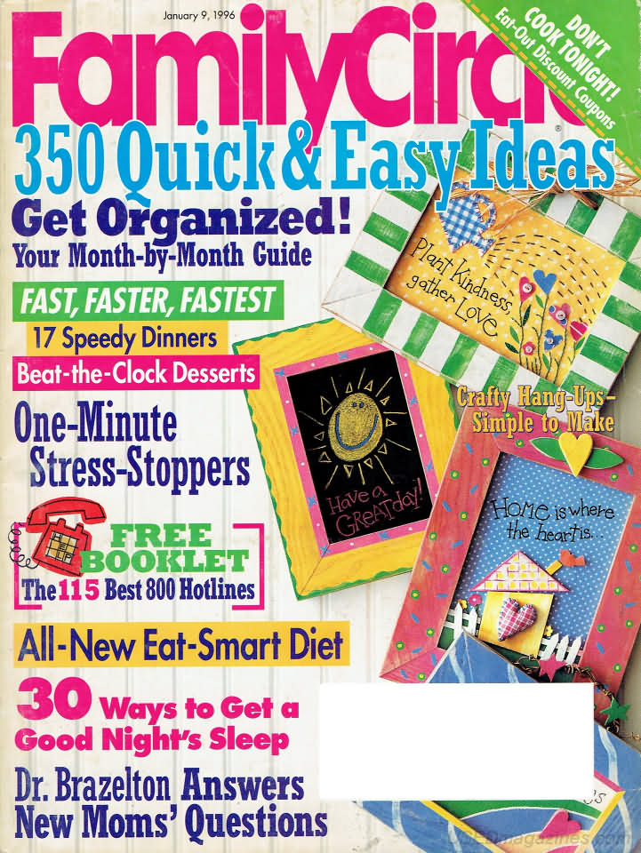 Family Circle January 1996 January 1996 magazine back issue cover