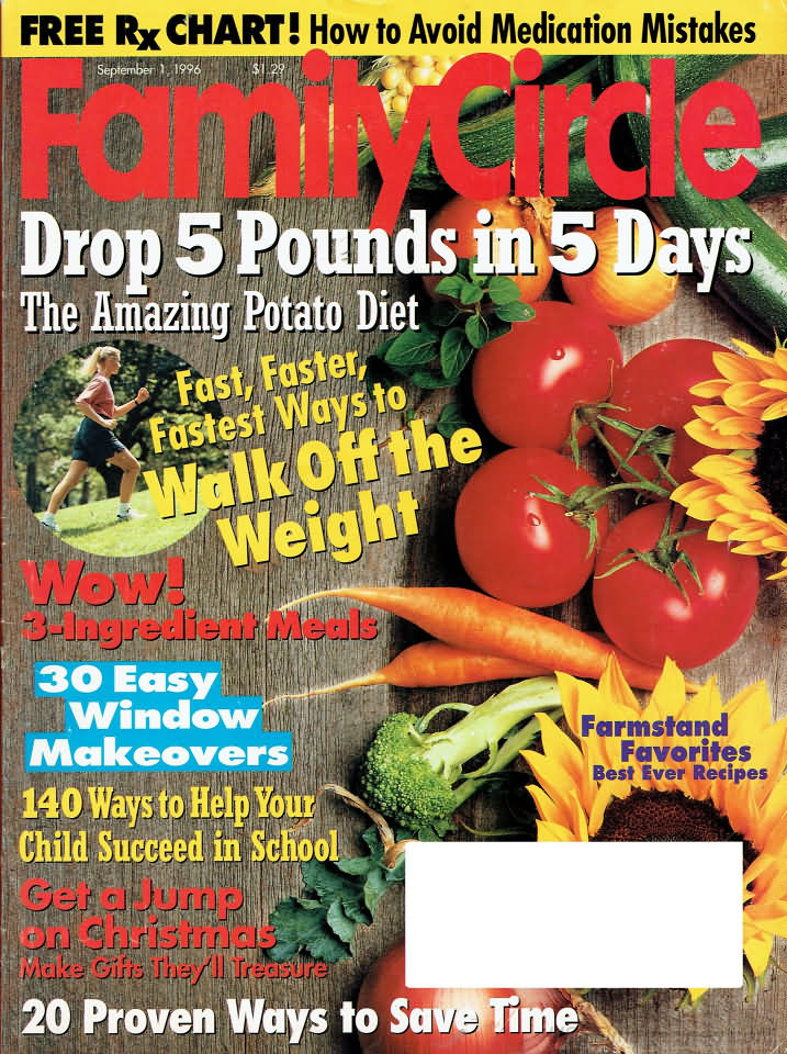 Family Circle September 1996 September 1996 magazine back issue cover