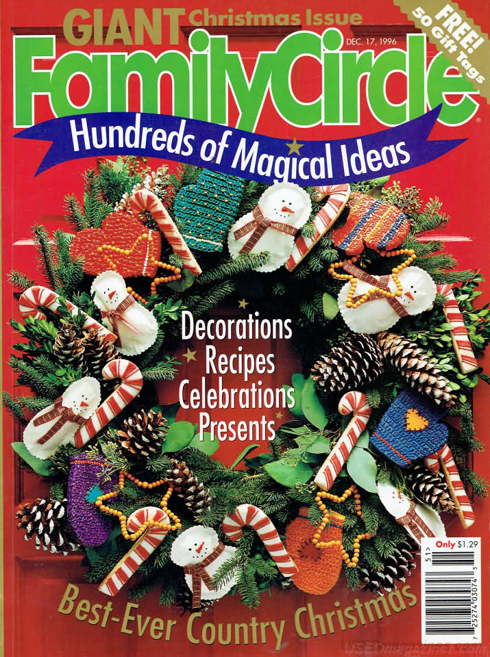 Family Circle December 1996 December 1996 magazine back issue cover